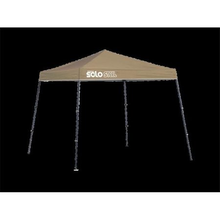 QUIK SHADE Quik Shade 167539DS SOLO50 9 x 9 ft. Slant Leg Canopy; Khaki Cover - Gray Frame 167539DS